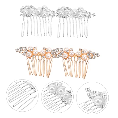 FRCOLOR 8 Peças pente de flores de pérola acessórios de cabelo para noiva pente de cabelo acessórios