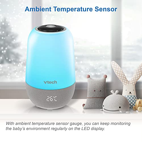 VTech BC8313 Baby Sleep Soother,Portable Noise Machine with 100+ Stories/Songs/Sounds,Record Your own Voice,Bluetooth HD Speaker, Baby Sleep Aid with Multi-Colour NightLight,Glow-on-Ceiling Projector