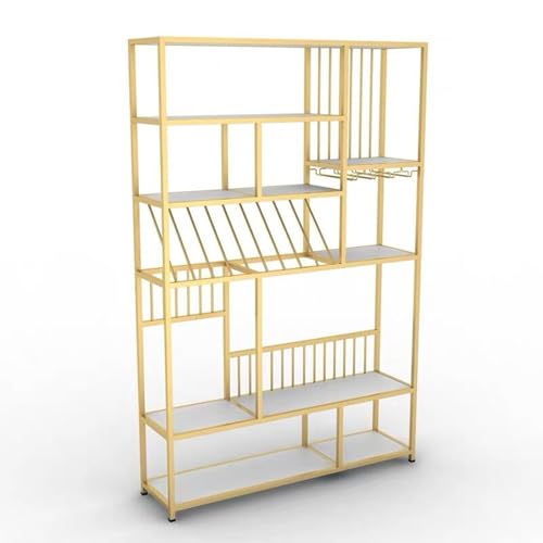 Soporte para botellas de vino Metal Gold 120x30x183cm