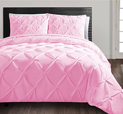 Juego de funda de edredón de 5 piezas algodón egipcio 600 hilos rosa Super King para cama matrimonial 2