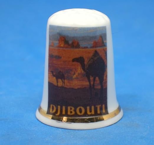 China Collectible Thimble Djibouti Travel Poster - Dome Gift Box
