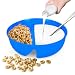 Just Crunch Anti-Soggy Cereal Bowl - Keeps Cereal Fresh and Crunchy | BPA Free | Microwave Safe | For Ice Cream & Topping, Yogurt & Berries, Fries & Ketchup and More – Blue