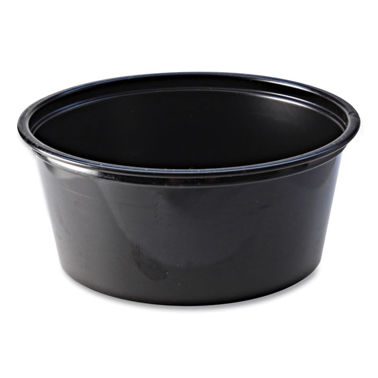 Fabrikal PC325B Portion Cups, 3.25 Oz, Black, 125/sleeve, 20 Sleeves/carton