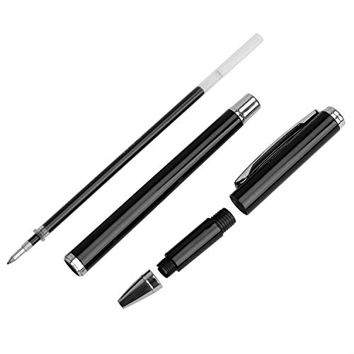 Bolígrafos metálicos de gel, punta fina 0.5mm, tinta negra, set de 5 miniatura 6
