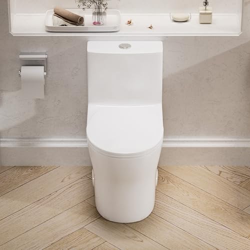 Compact One Piece Toilet for Small Bathrooms, 24‘’ Depth Space
