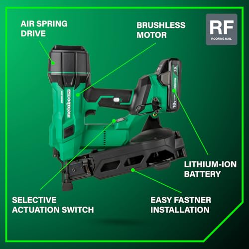 Metabo HPT 18V Cordless Coil Roofing Nailer