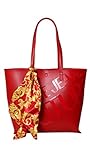 Material: weiches Kunstleder Versace Jeans Couture E1VWABA1-71875 Schultertasche mit rotem Halstuch