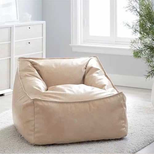 genérico Sillón Puff (sin Relleno) con Funda de Cuero de Lujo, puf, Funda para sofá, sillón para Adultos, para Dormitorio y Sala de Estar.