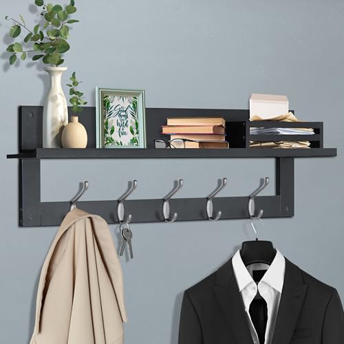 Cozy Nook Homeware Wall Hooks with Shelf, 29.25 inch Coat