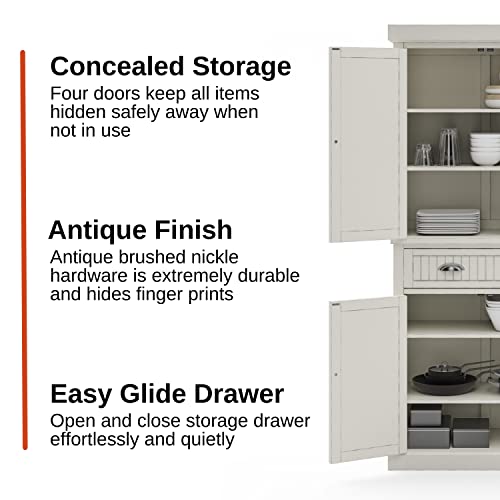 Homestyles Nantucket Pantry, 30", Off White #TOP3