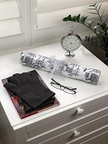 Scentennials Vintage Toile Gray (6 Sheets) Scented Fragrant Shelf & Drawer Liners 16.5" x 22" - Great for Dresser, Kitchen, Bathroom, Vanity & Linen Closet