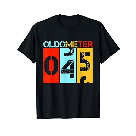 Oldometer 45º cumpleaños Leyenda desde 1974 Cumpleaños Camiseta