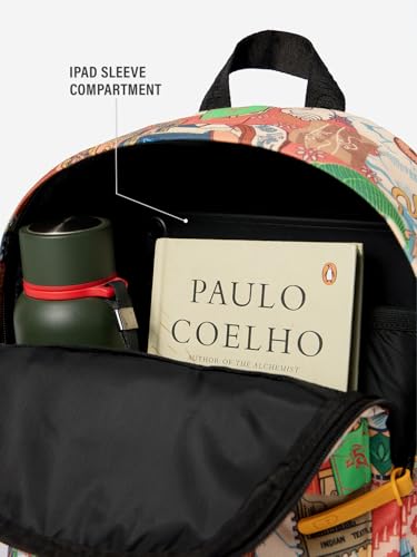 Image of The Souled Store Musafir Backpack | 19.47L Rugged Cotton Canvas Laptop Bag | 15.5 Inch Tech Sleeve & Luggage Strap | Premium Travel & College Rucksack for Men & Women