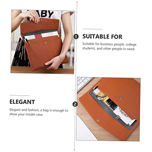 Document Storage Bag File Briefcase for Women Men Pu Leather File Case Binder Folder Business Bag4