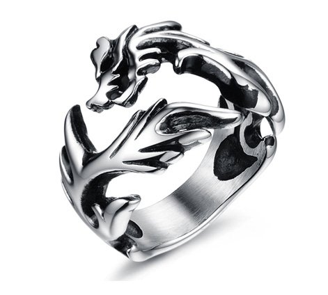Asma Jewel House Dragon Stainless Steel Ring for Men/Boys