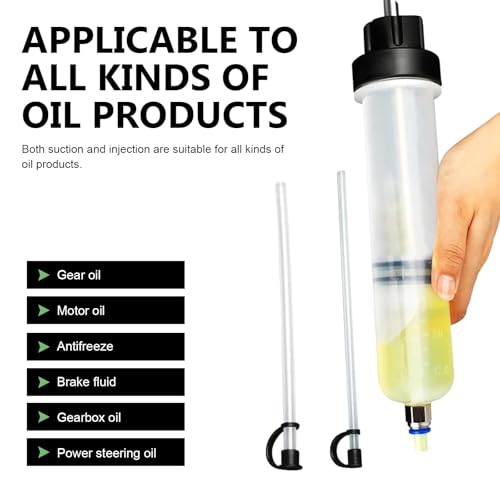 Zehiony Car Fuel Extractor Pump, 200 CC Manual Oil Suction Pump & Change Syringe, Portable Brake Oil & Fuel Transfer with Sealing Ring, Extraction Tool for Car Maintenance (White) by Zehiony - Image 5