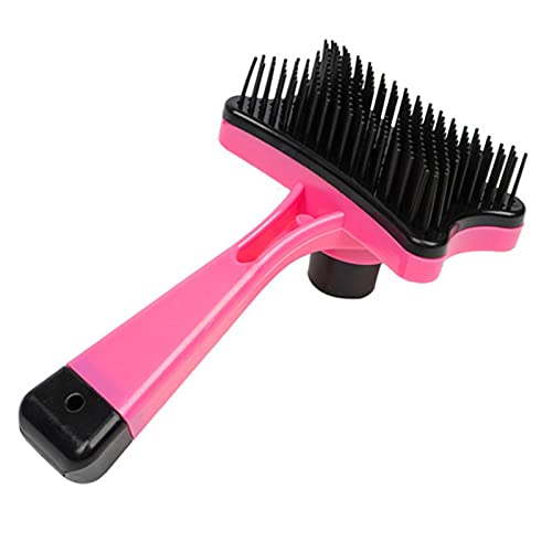 Self-Cleaning Dog Brush And Cat Brush Pet Hair Removal Tools Pet Grooming Brush Soothing Massage Brush (Pink)