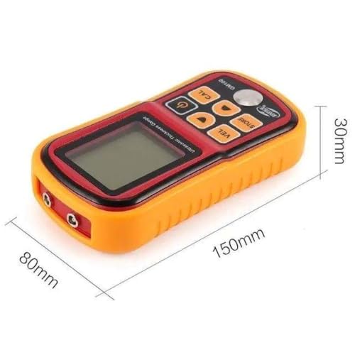 Calibrador digital de espesores ultrasónico, rango 1,2–225 mm (acero), resolución 0,1 mm, sonda de 5 MHz, medidor portátil de espesor para acero, plástico, cerámica y vidrio miniatura 4