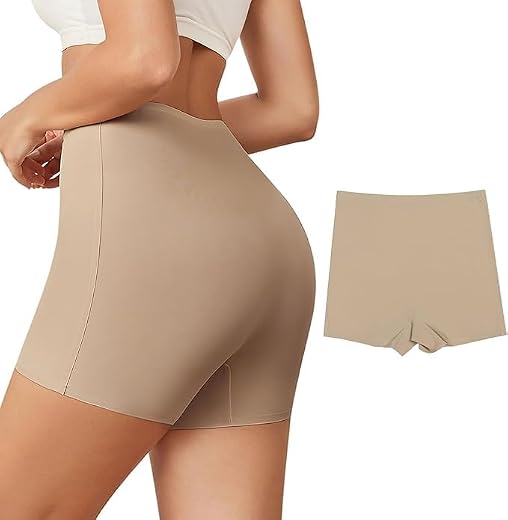 LOURYN KOULYN® Women's Seamless Boxer Shorts Panties Underpants Cycling Shorts Pack_2