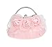 KAXIDY Damen Mädchen Clutch Abendtasche Abend-Hand Purse Blumen Satin Handtasche (Pink)