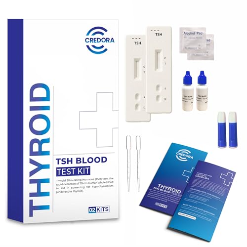 Thyroid Test kit at Home (2 Test) with Live Support - TSH underactive Thyroid Testing kit - Quick, Easy and Reliable at Home Test for Monitoring Thyroid Health