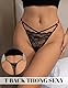 comeondear Sexy Tangas für Frauen Spitze Große Größen Mini String Dünn Durchsichtig Erotische Höschen Dessous Damen Unterwäsche Curvy Thong T Back Bikini Niedrige Taille Panty Slips Hipster(Schwarz,L)