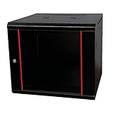boitier pc avec rack amovible Porte verrouillable avec serrure et passages de câbles en haut et en bas pour un câblage ordonné