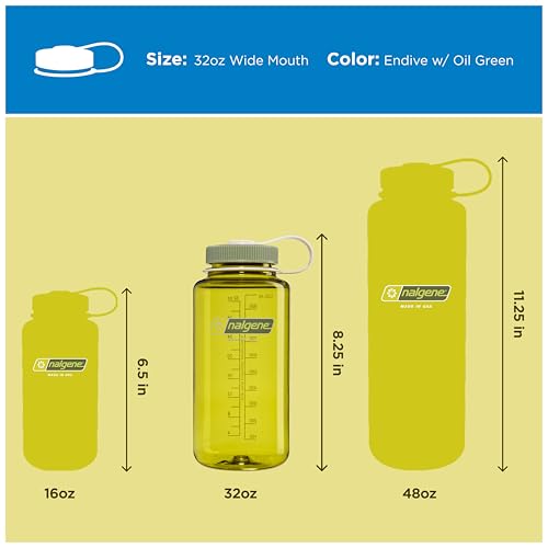 Image of Nalgene 32 oz Wide Mouth Water Bottle | BPA-Free, Durable & Leak Proof, Lightweight Bottle for Hiking & Gym, Work & Travel
