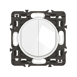 legrand interrupteur double ou va et vient 10a commande d'eclairage complète a compléter avec une plaque blanc
