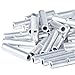 AIRIC 100pcs 22-16 Gauge Electrical Wire Seamless Non Insulated Butt Connectors Uninsulated Connectors Crimp Ferrule Terminals