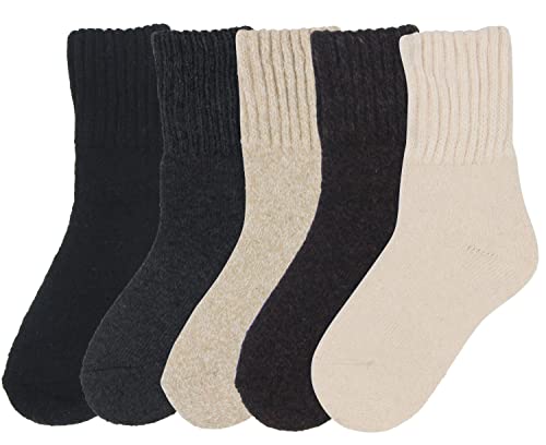 Image of BomKinta Boot Socks for Women Winter Solid Thick Warm Socks Cozy Crew Socks Christmas Gift