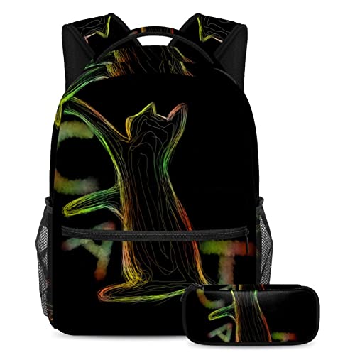 Sac à dos coloré avec trousse assortie pour enfants et étudiants