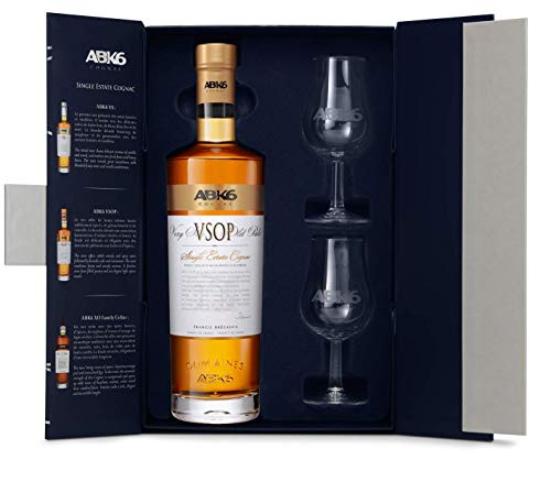 ABK6 Cognac VSOP Grand Cru Geschenk mit 2 Gläsern (1 x 0.7 l)