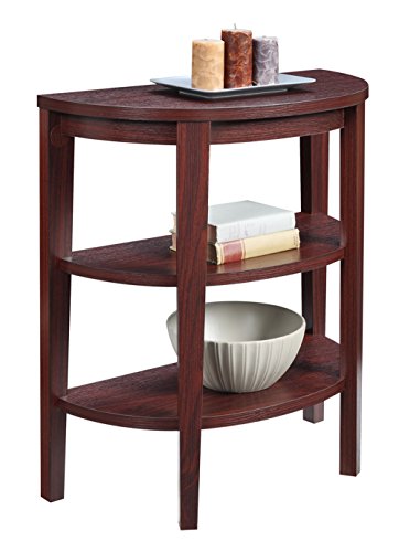 Convenience Concepts Newport 3 Shelf Console, Mahogany #TOP2