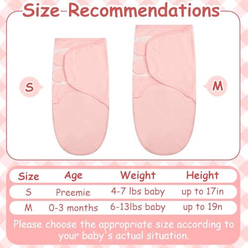 Image of Ramede 6-Pack Preemie Baby Swaddle Blankets with Hats, Breathable 100% Cotton Baby Swaddles, Suitable for Preemie Babies and Newborns, Soft Cotton, Adjustable(Bear,Pink)