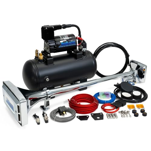 HornBlasters Mother Trucker 1.5 Gallon 150PSI Air Horn Kit - All-In-One Air System - Easy Install - Big Rig Sound