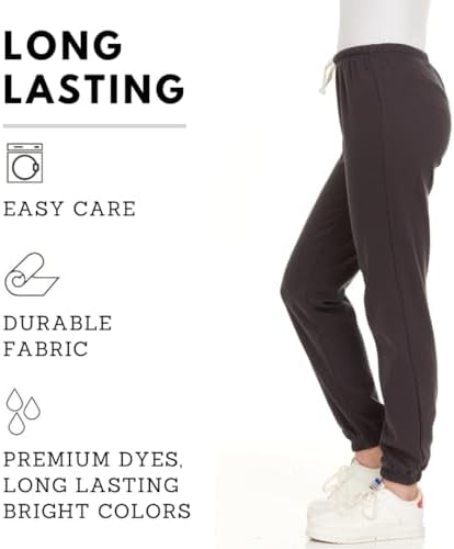 Pure Essence Womens Sweat Pant - Lounge Pants for Workout, Yoga, Running
