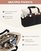 LOVEVOOK Puffer Laptop Bag for Women 15.6 Inch,Large Lightweight Work Bag Computer Bags for Laptops Tote Bag,Cute Teacher Bag Purse Handbags with Laptop Compartments for Daily,Travel,Business,Office — image 5
