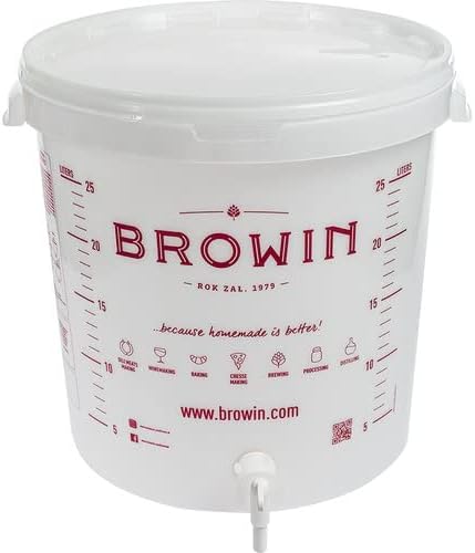 Browin 340444 Fermentation Bucket 30l with Printing and tap, GB