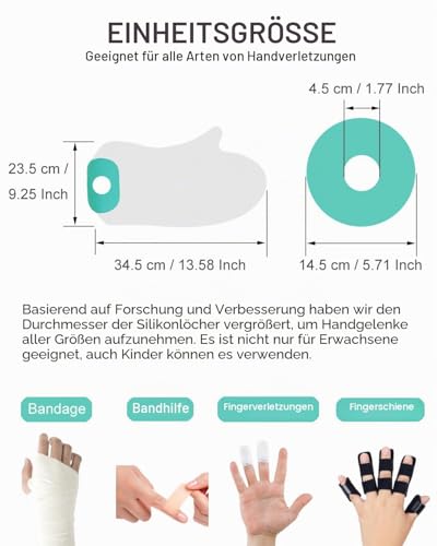EuyiHlybt Duschschutz Hand, Fingerschutz bei Verletzung, Gipsschutz Wasserdicht Hand, Handabdeckung für die Dusche Nach der Operation, Weiche, Bequeme Gipsschoner für Handgelenk, Finger