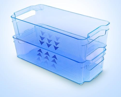 Home Set of 6 Fridge Organizer - Includes 6 Refrigerator Organizer Bins (5 Drawers & 1 Egg Holder) - Storage Bins for Freezers, Countertops and Cabinets - Pantry Organization And Storage