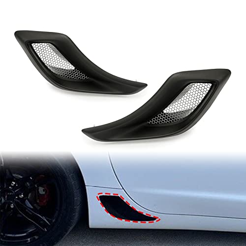 Kojem Rear Brake Duct Pair Compatible with 1997-2004 Chevy Chevrolet C5 Corvette Z06 Scoop Vent Kit Brake Caliper Cooling Air Scoop Assembly Replacement for 10322762 10322761