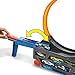Hot Wheels Transporter Truck Mobile Playset Large Loop Collapsible Launcher Room for 18 Die-Cast 1:16 Vehicles Ages 3 and Up