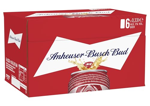 Anheuser-Busch Bud Premium Lager-Bier EINWEG Internationales Lager Bier (6 X 0.33 l)