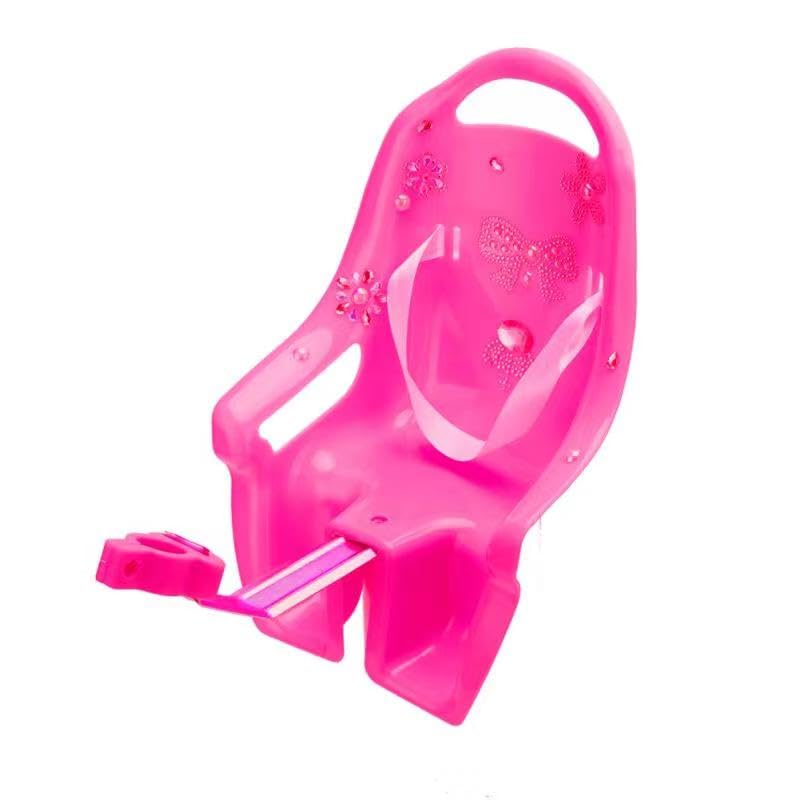 Siège de vélo universel pour poupée Moshay avec autocollants, décalcomanies DIY, accessoires pour vélo pour filles et enfants (rose)