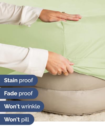 Image of CGK Linens 2 Pack Extra Deep Twin XL Fitted Sheets - Light Sage Green