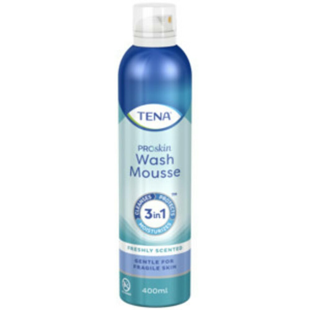 Tena Wash Mousse Spray – (15 pezzi)