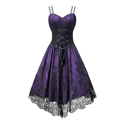 Women's Gothic Lace Spaghetti Strap Dress Cover