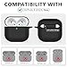 Ljusmicker for AirPods 4 Case 2024 with Cleaner Kit,Soft Silicone Protective Cover for Apple AirPods 4th Generation Cases for Women Men,AirPod 4 Case Accessories with Keychain-Black