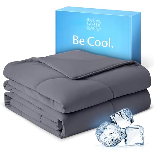 Lavish Comforts® Cooling Comforter King Size ?Premium Soft Breathable Summer Cooling Blanket for Hot Sleepers ?All Season Comforter ?106